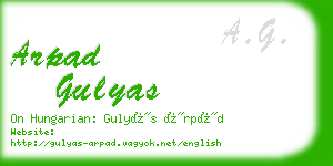 arpad gulyas business card